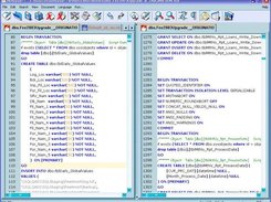 Notepad++ in action for SQL file