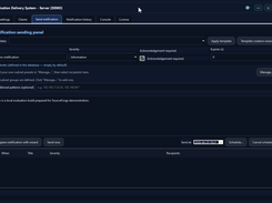 Server Send Notification Tab