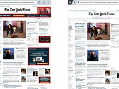 The New York Times site as it is and then when NoTrace is applied