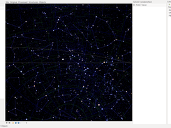 Nova showing virtual sky view that will be used to point the telescope.