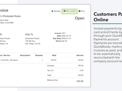 Integrates with QuickBooks Payments