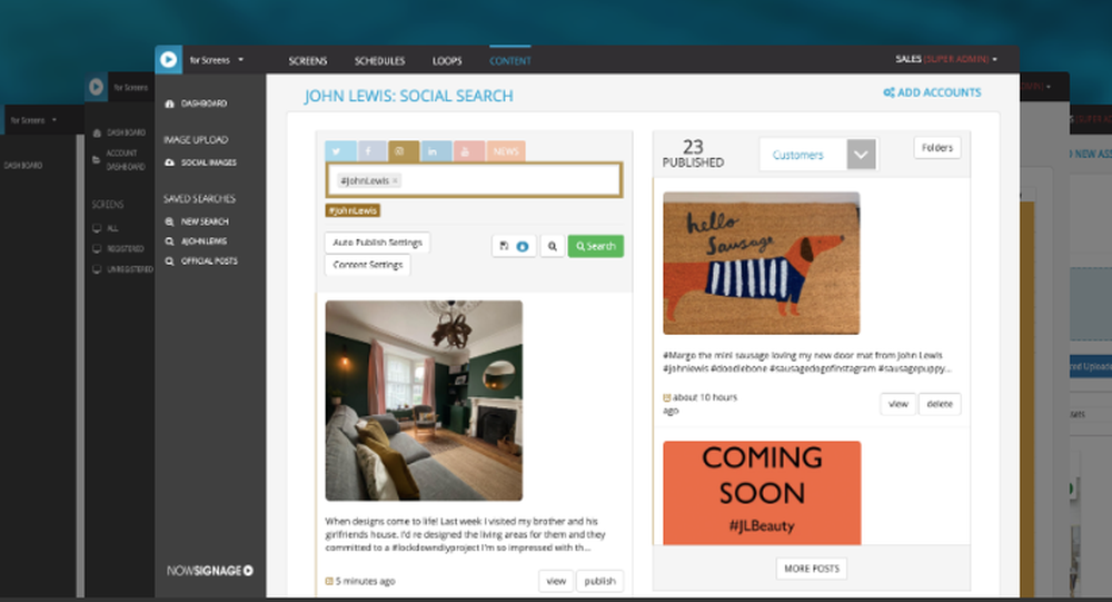 NowSignage Screenshot 1