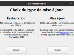 Choix de la mise à jour