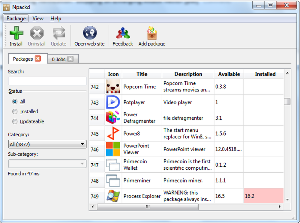 Npackd Screenshot 1