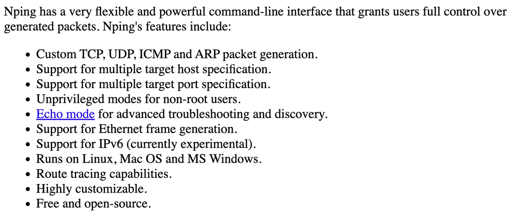 Nping Screenshot 1