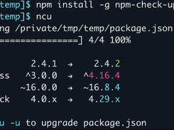 npm-check-updates Screenshot 1