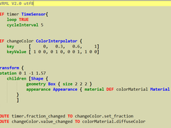 Syntax highlighting for VRML