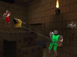 Two players fighting over yellow armor.