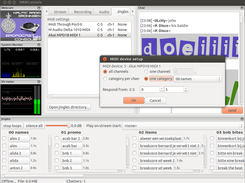 Configure midi devices to trigger jingles