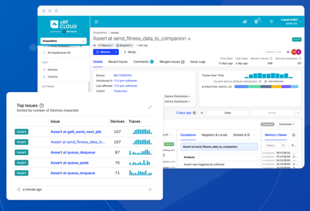 nRF Cloud Screenshot 1