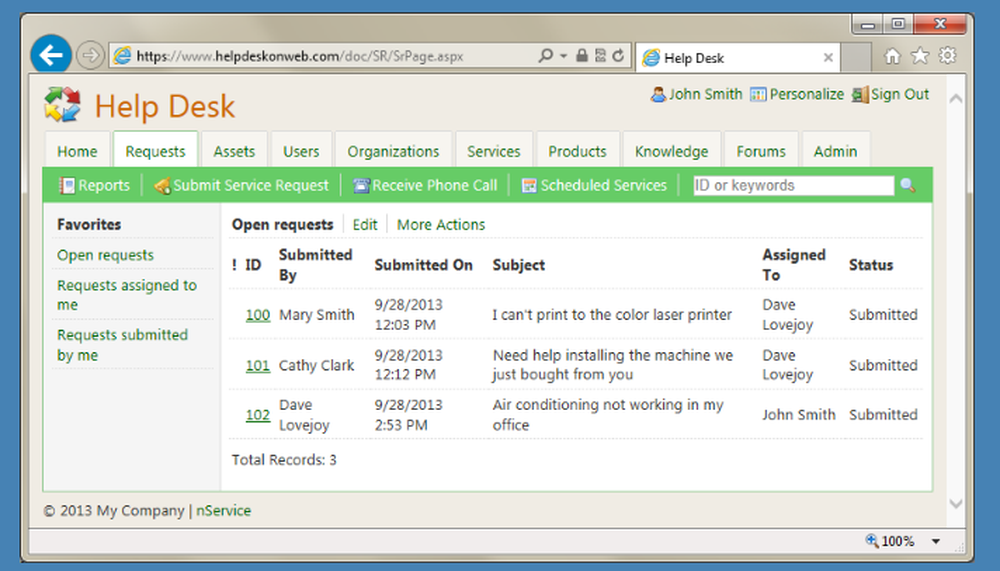 nService Screenshot 1