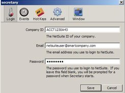 Login setup