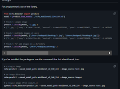 NSFW Detection Machine Learning Model Screenshot 1