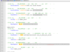 A decompiled file in Notepad++