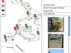 A photo map with topo lines