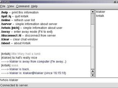 Kntalk, the gui for ntalk in action. KDE edition.