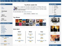 Sample site Home Page (http://topmusic.sergids.com)