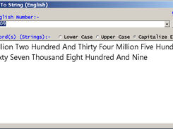 Number To String (English )