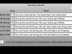 Sample Calculation Results