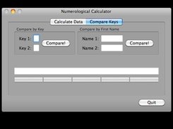 The Compare Keys section of the main window.