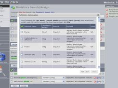 Viewing nutrient information for a food source