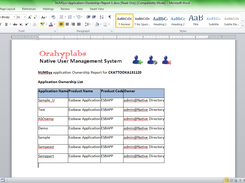 Application Owner Reports