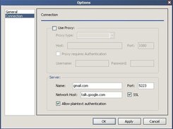 The options page