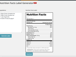 nutrition-facts-label Screenshot 1