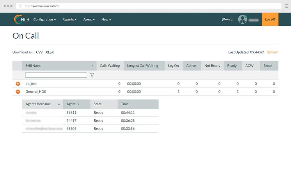 NuVoxx Cloud Contact Centre Screenshot 1