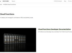 NVIDIA Cloud Functions Screenshot 1