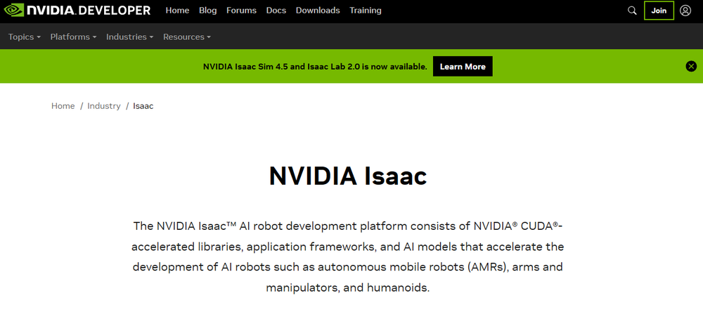 NVIDIA Isaac Screenshot 1