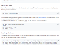 NVIDIA NeMo Framework Screenshot 1