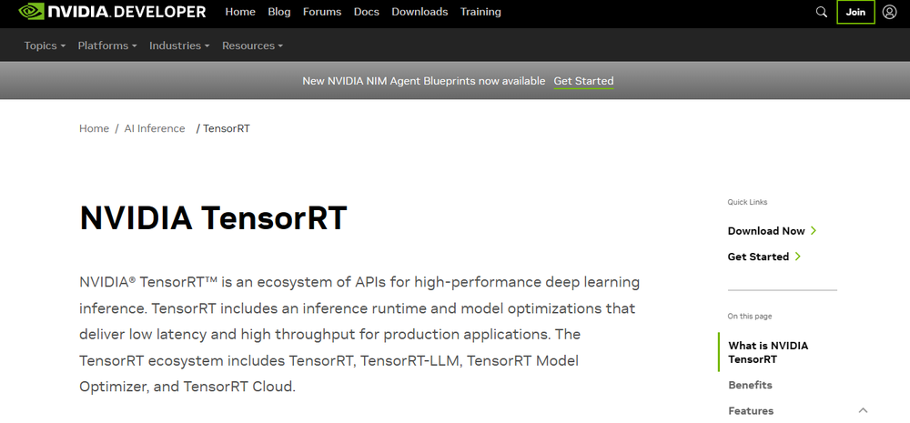 NVIDIA TensorRT Screenshot 1