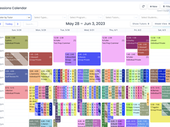 Oases Online - Fully filterable & color coded calendar