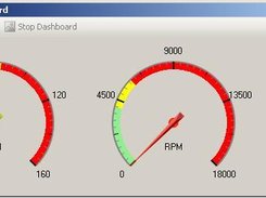 Screenshot of the Virtual Dashboard of the OBDi Application
