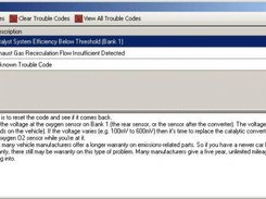 Screenshot of the Trouble Code Form of the OBDi Application