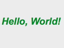 Hello, World!