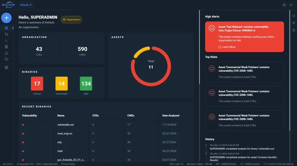 ObjectSecurity BinLens Screenshot 1