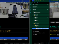 Physician page (EN-GR) with the list of scheduled visits