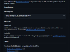 Obsidian Skills Screenshot 1