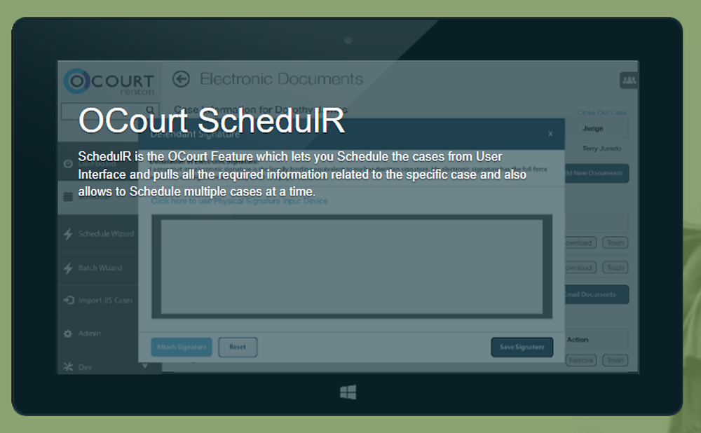 Ocourts Screenshot 1