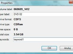 Disc properties dialog