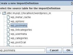 Creating a new Import Definition