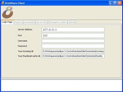 OctoShare client login page