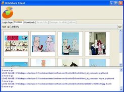 OctoShare client explorer page with compressed thumbnails