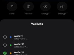 Manage wallets