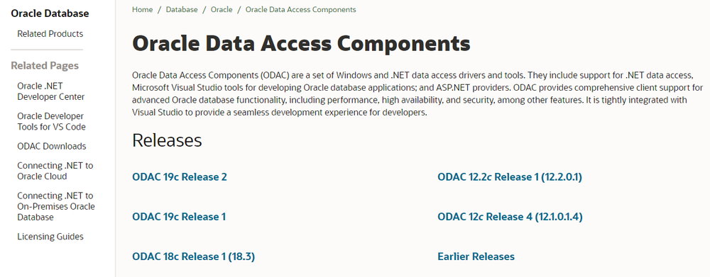 Oracle Data Access Components (ODAC) Screenshot 1