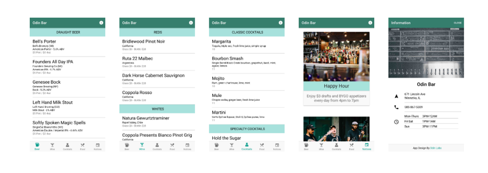 Odin Bar App Screenshot 1
