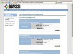 The list of certificate requests waiting to be processed