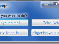 The Organise start screen